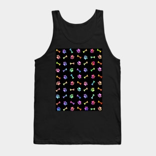 DOG Treats And Puppy Paw Prints Tank Top